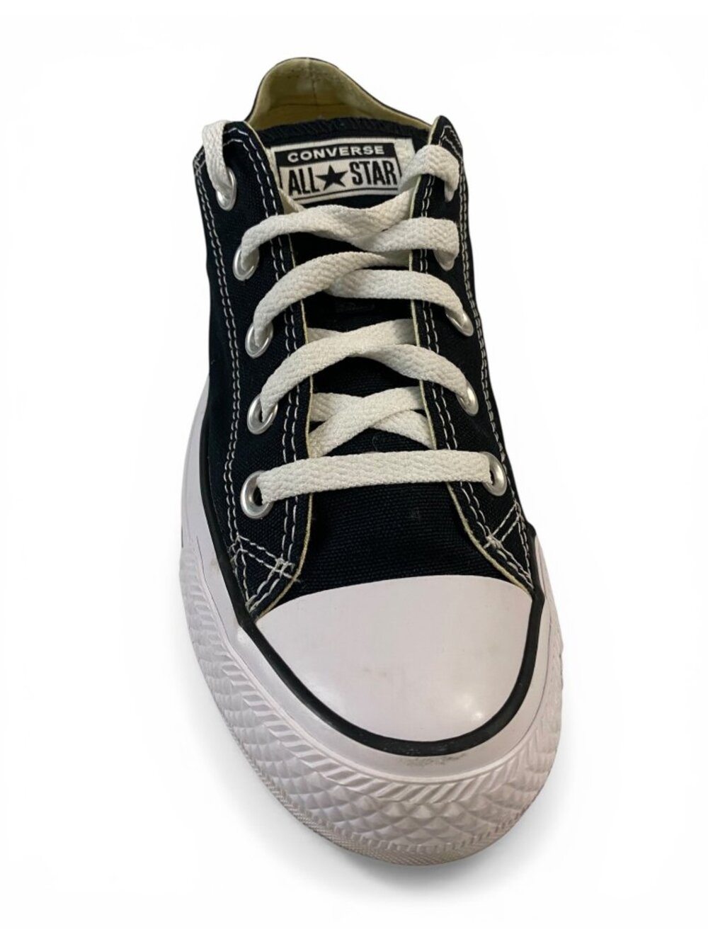 Converse All Star Low Black White Sneakers Mens 4 Womens 6 Chuck Taylor Shoes - Picture 4 of 16